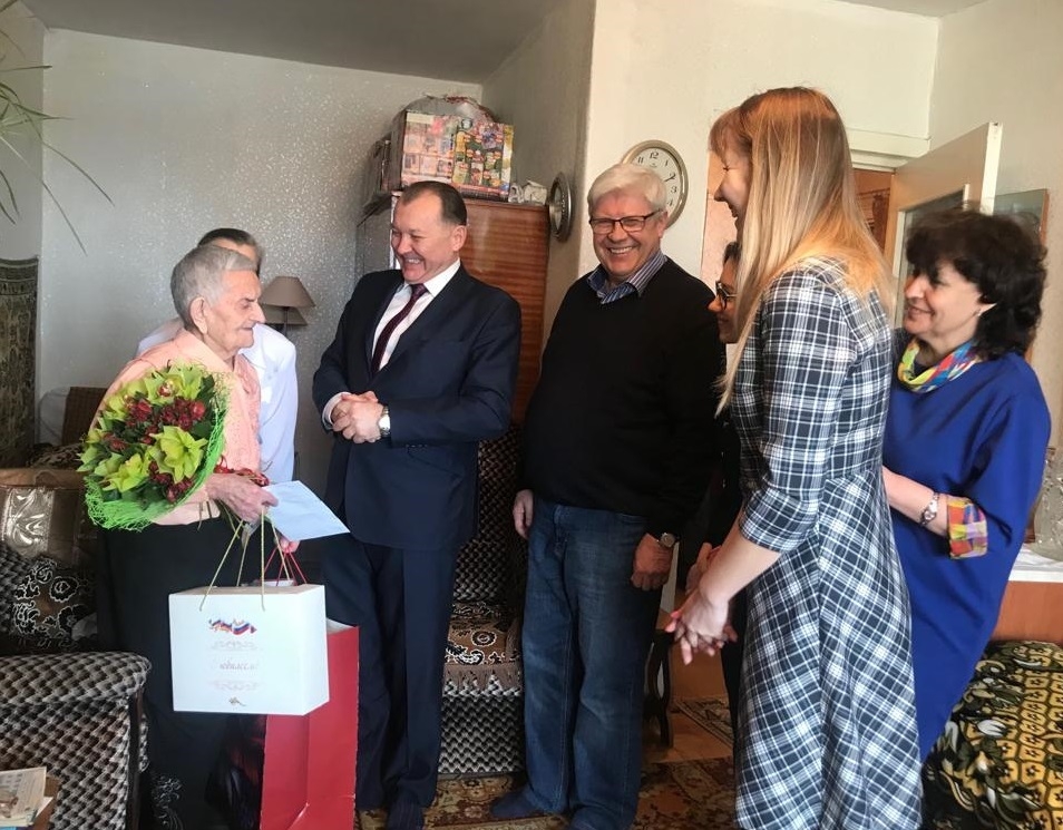 В Щербинке 100-летний юбилей отметила труженица тыла Чернова Анна Ивановна 